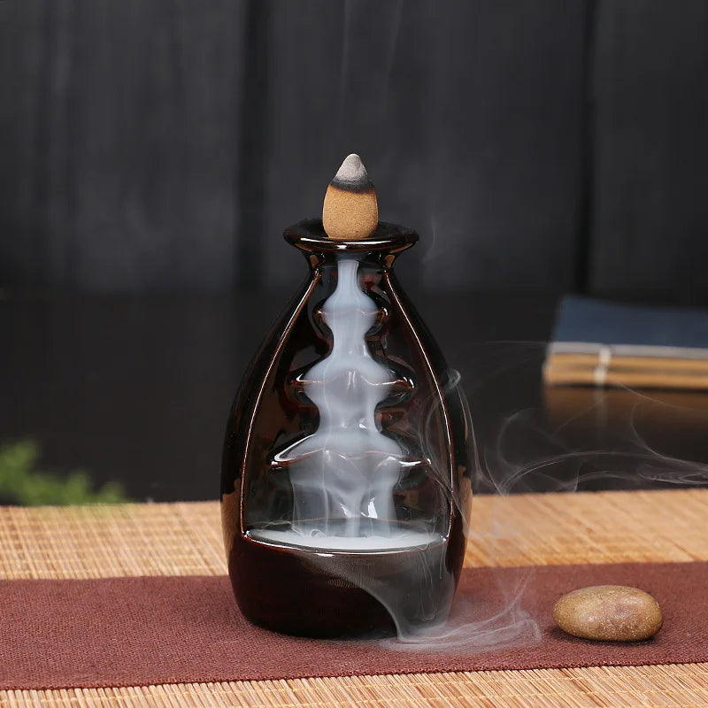 Handmade Cermaic Insence Waterfall